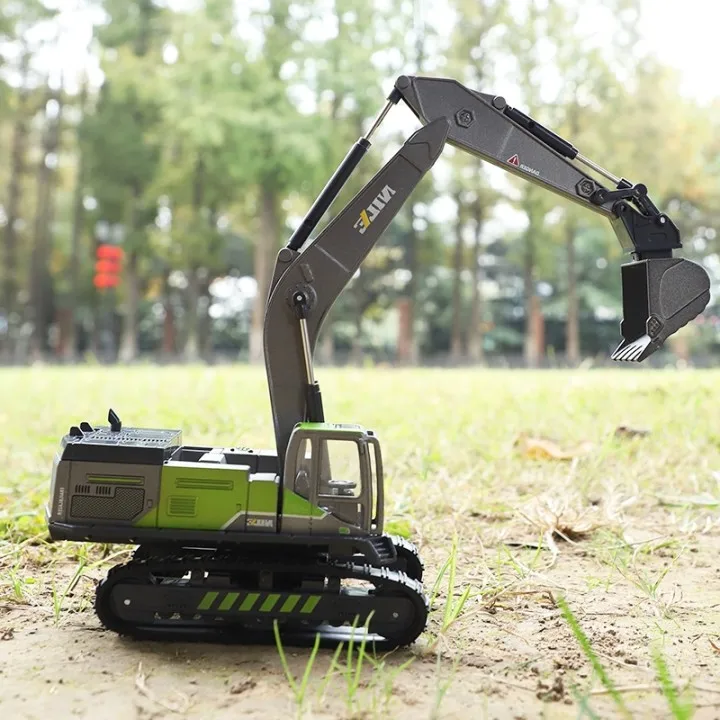 Metal Head Plastic Body Kids Engineering Vehicle Toy Excavator