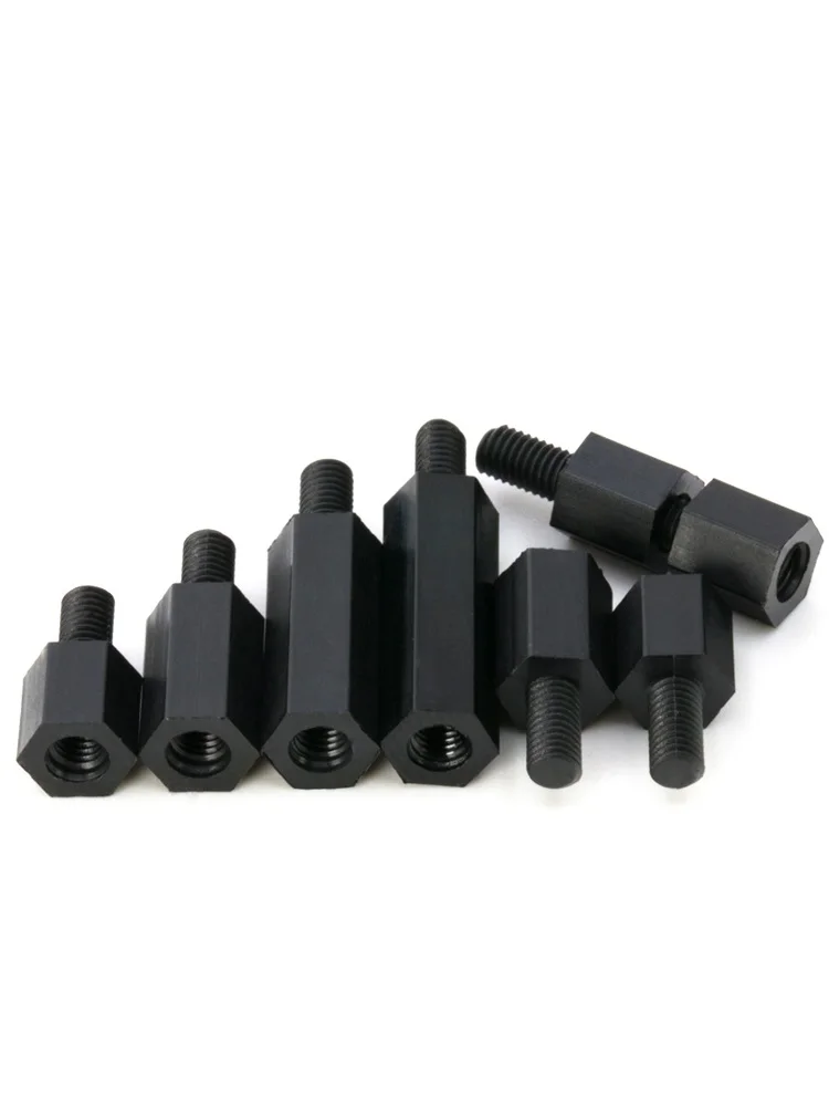 Black Hex Nylon Motherboard Standoff PCB Support Spacer Pillars