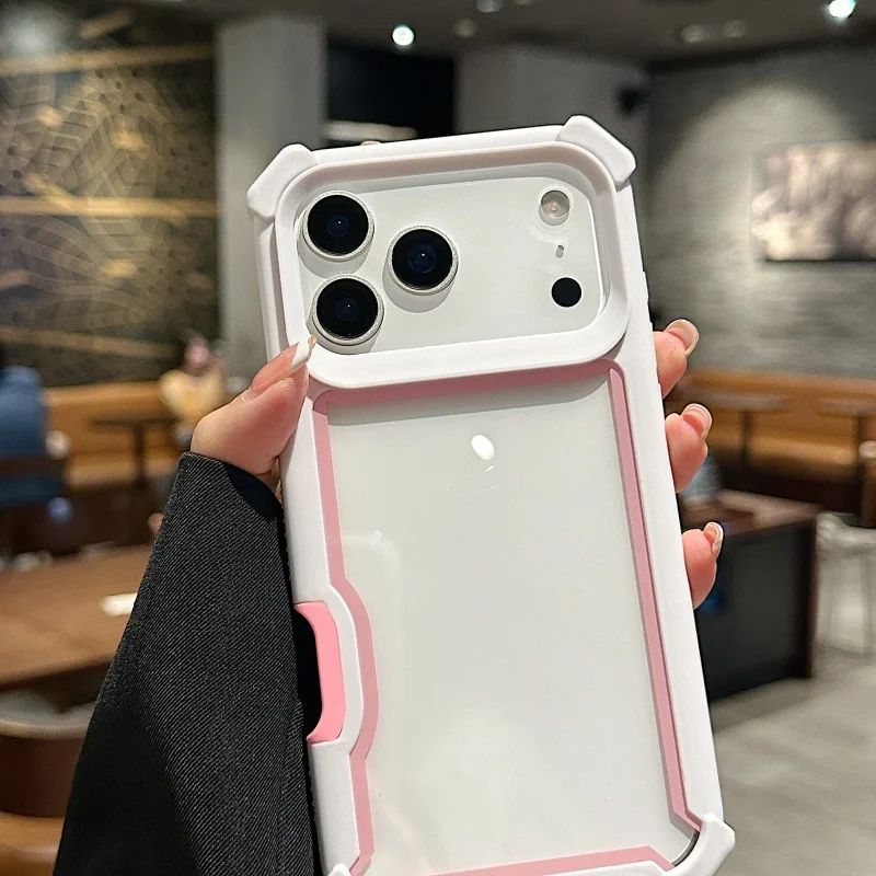 Luxury Dual Layer Shockproof Clear Phone Case – Hard, Transparent, Heavy-duty Armor