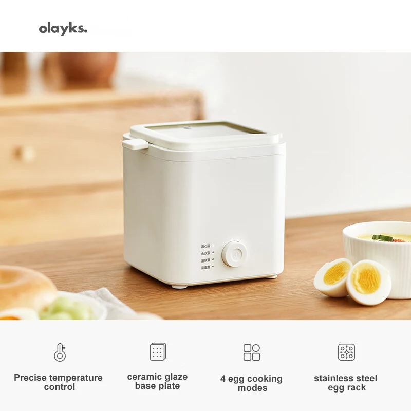 Olayks Electric Egg Boiler Smart Egg Cooker Breakfast Machine Multicooker Steamer Automatic Custard Steaming Cooker 220V