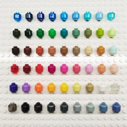 100pcs DIY MOC Building Block Parts - Plain Head with Blocked Open Stud - 100pcs (61 - Random colors)