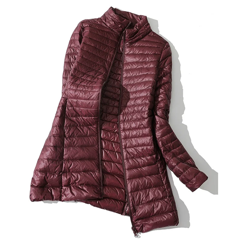 Women Winter Coat 2023 New Ultralight Stand Collar Thin Duck Down Puffer Jackets Female Padded Down Coat Woman Portable Outwear