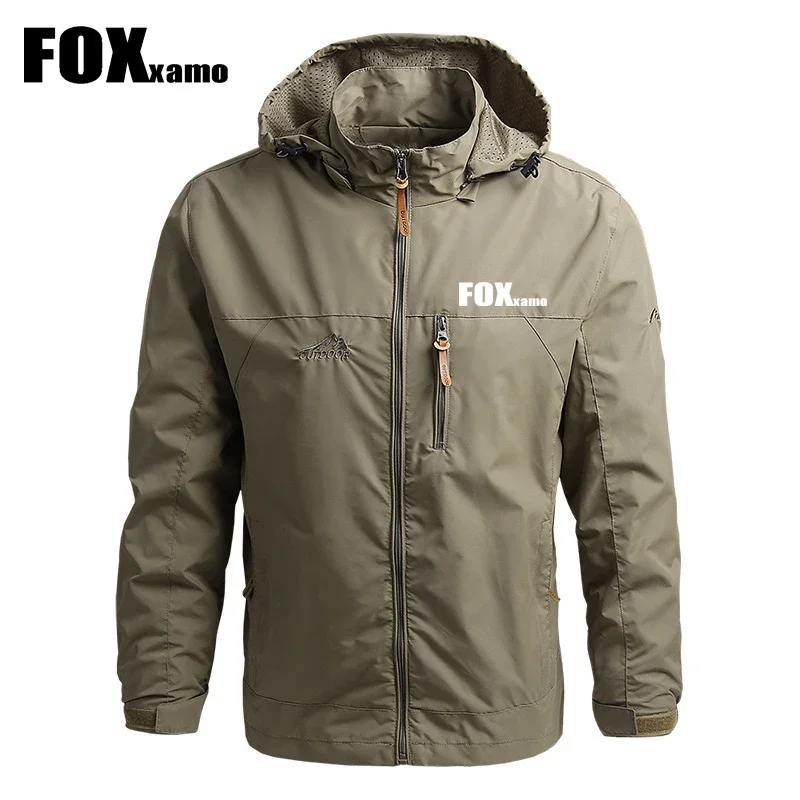 Foxxamo 남성용 2023 재킷, 통기성 야외 자외선 차단 사이클링 코트, 빠른 건조 어부 긴팔 캐주얼 아우터, 가을 신상
