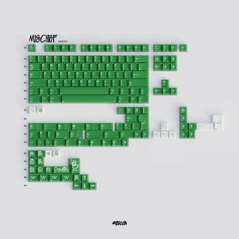 [Kit base/Tappetino da scrivania] PBTfans Mischief ABS Doubleshot Cherry Profile Copritasti stile MX KBDfans / Tappetino da scrivania superiore in tessuto liscio