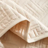 3pcs set, Quilted Cotton Bedspread, solid color ultrasonic quilted bedsheet, lightweight quilted king queen size bed cover 5
