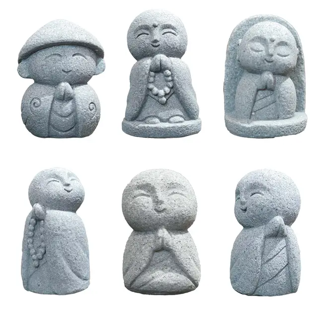 Sculpture de Bouddha du Vermont, Artisanat Fait à la Main, Mini Poisson Délicat, Décor Précieux pour Chambre à Coucher, Cour, Étagère, Extérieur, Jouets de Maison 1