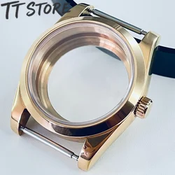 Gold Rose Watch Case with Top Waterproof Sapphire Crystal - 36mm VH31 VH61 VH64 (Rose Gold A2)