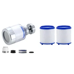 Premium Water Purifier Filter for Shower & Kitchen - Advanced PP Cotton Filtration, Removes Chlorine & Heavy Metals (Bubblers Set A)