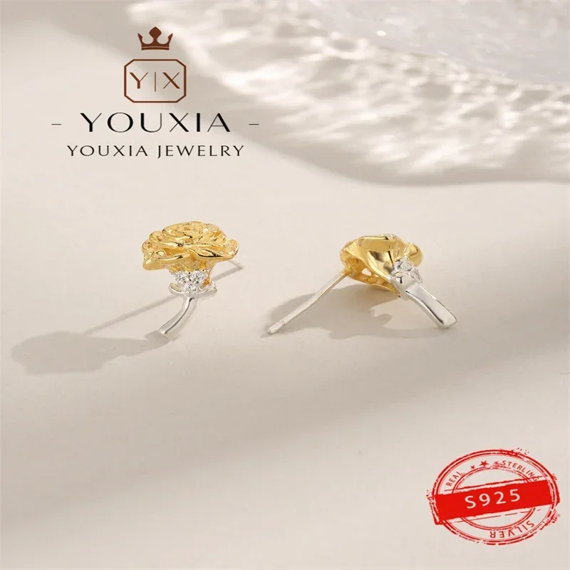 European and American style selling fashion 925 silver minimalist design party classic earrings for women
