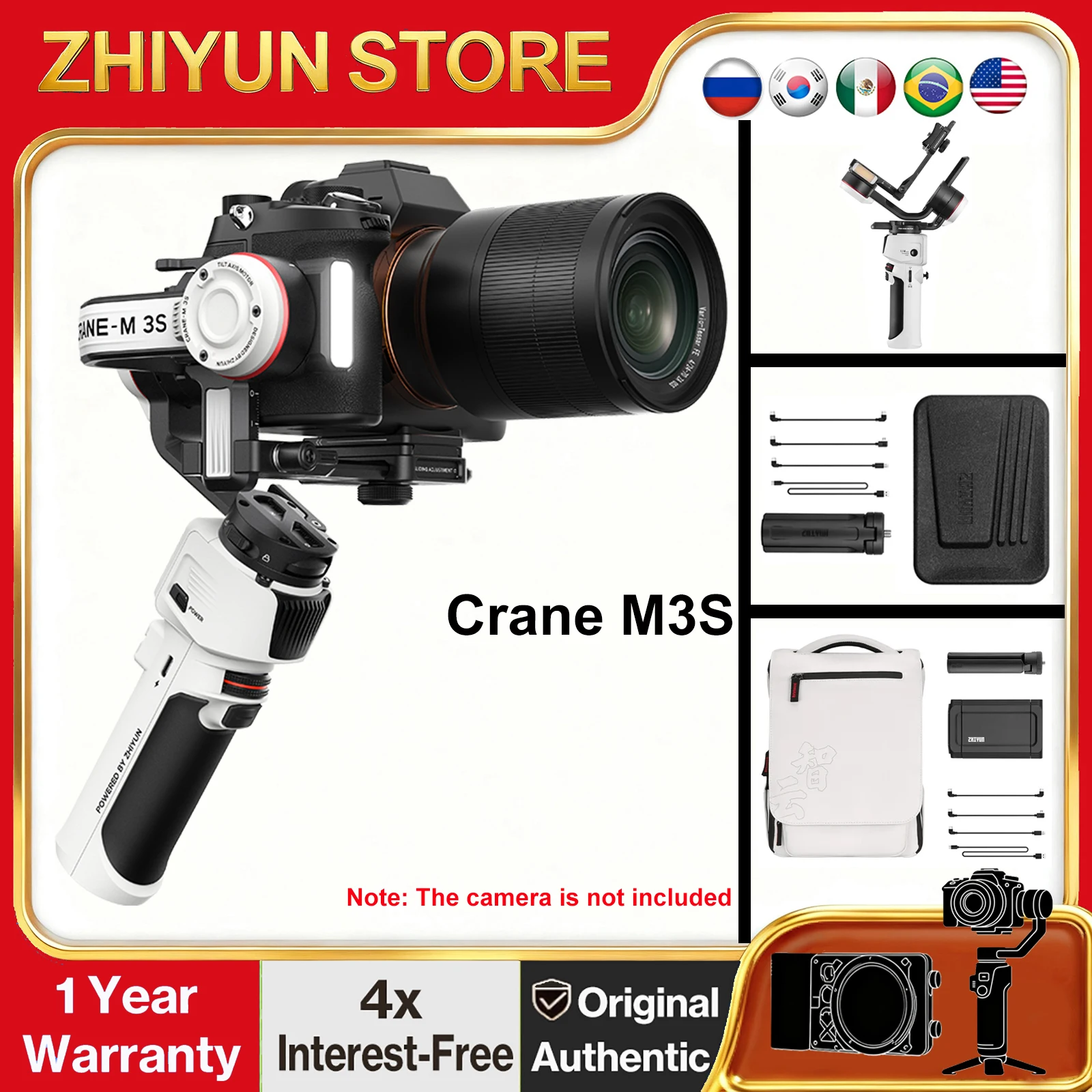ZHIYUN Crane M3S 3軸ハンドヘルドジンバルスタビライザー Bluetooth