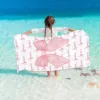 Personalized Big Bow Name Beach Towels For Kids Girls Trip Customize Pool Party Bath Towel With Name Graduation Birthday Gift 2