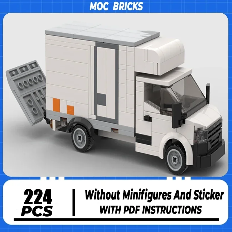

Moc Building Bricks Urban Refit Refrigerated Van Model Technology Modular Blocks Gift Christmas Car Toy DIY Sets Assembly