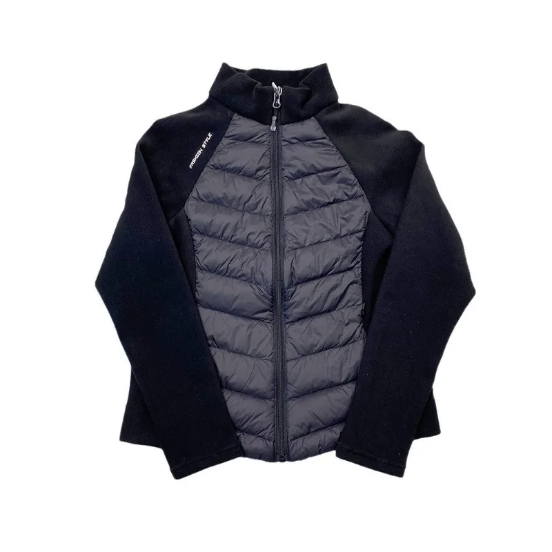 Trendy Winter Down Jacket Women Stand Collar Cropped Outdoor Sportswear Thin Long Sleeves New Standard Duck Feather Winter Yoga