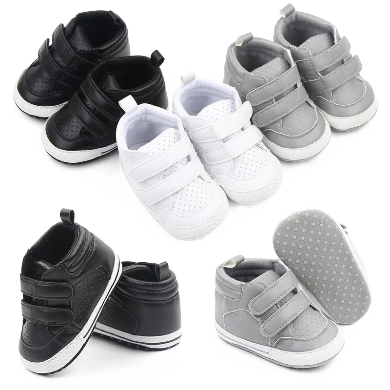 

New 0-18M Baby Shoes Boy Newborn Infant Toddler Casual Comfor Cotton Sole Anti-slip PU Leather First Walkers Crawl Crib Shoes