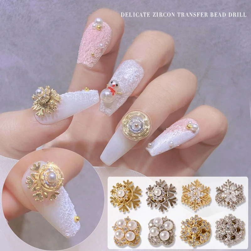 Spin Rotating Snowflake Nail Charms Luxury Spinning Nail Rhinestones Winter Snowflake  Charms For Nails Zircon Nail Charm Jewelry - Rhinestones & Decorations -  AliExpress