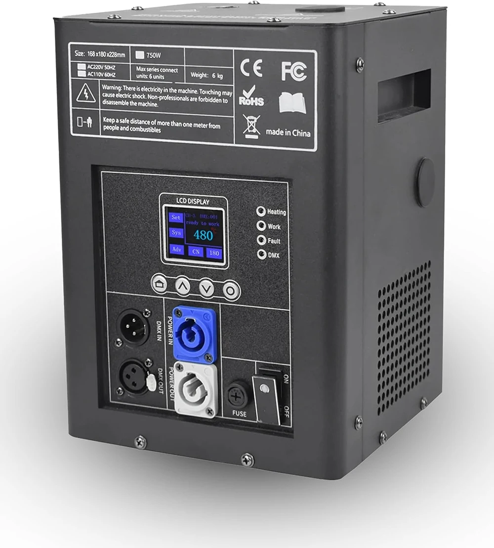 2 Stück 750W Kaltfunkeneffektmaschine DMX-Steuerung Kaltflammen-Sprüher Schwarze Elektronische Funkenmaschine für DJ Disco Party Bühnenausrüstung – Detail 1