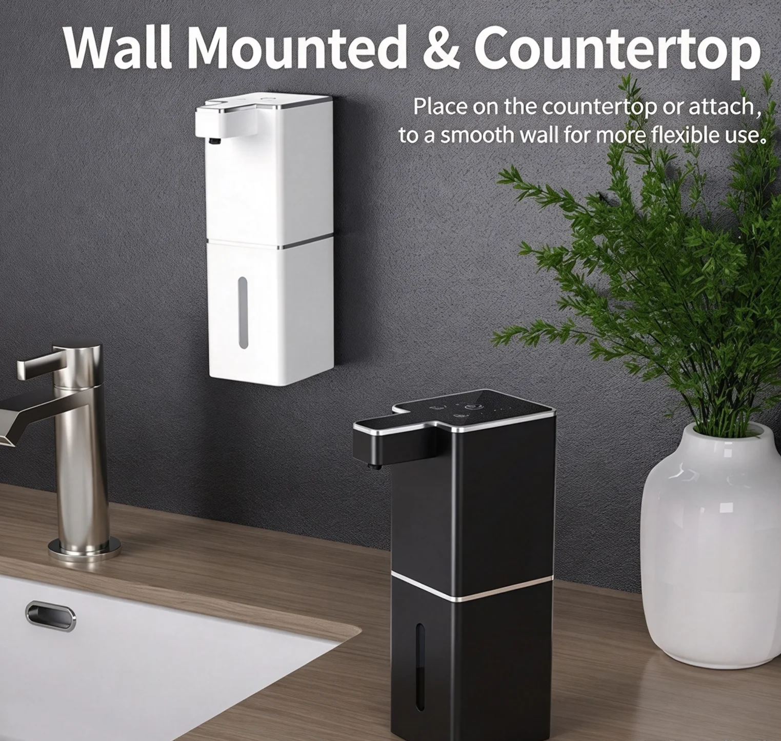 USB Rechargeable Automatic Foam Soap Dispenser, Infrared Sensor - Image 3