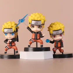 11cm Naruto Anime Action Figure Set - Uchiha Itachi & Kakashi Collectible Toys - No box (3pcs Naruto2)