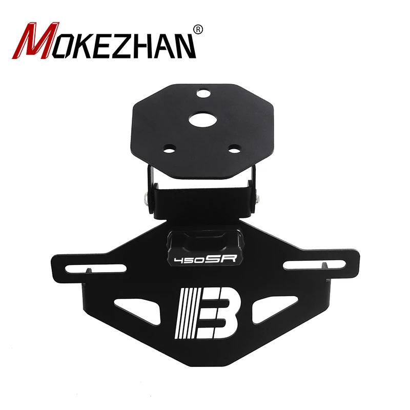Portamatrículas Trasero Con Luz LED Para CFMOTO 450SR, SRS, SS, NK Y 250SR – Fácil Instalación Y Diseño Aerodinámico