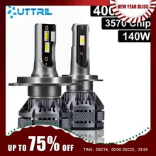 LED 헤드라이트 안개등 9005 HB3 9006 HB4 자동 램프, 자동차 전구 오토바이, 6000K H1 H8 H11, 40000LM, 140W, 12V, H7 H4
