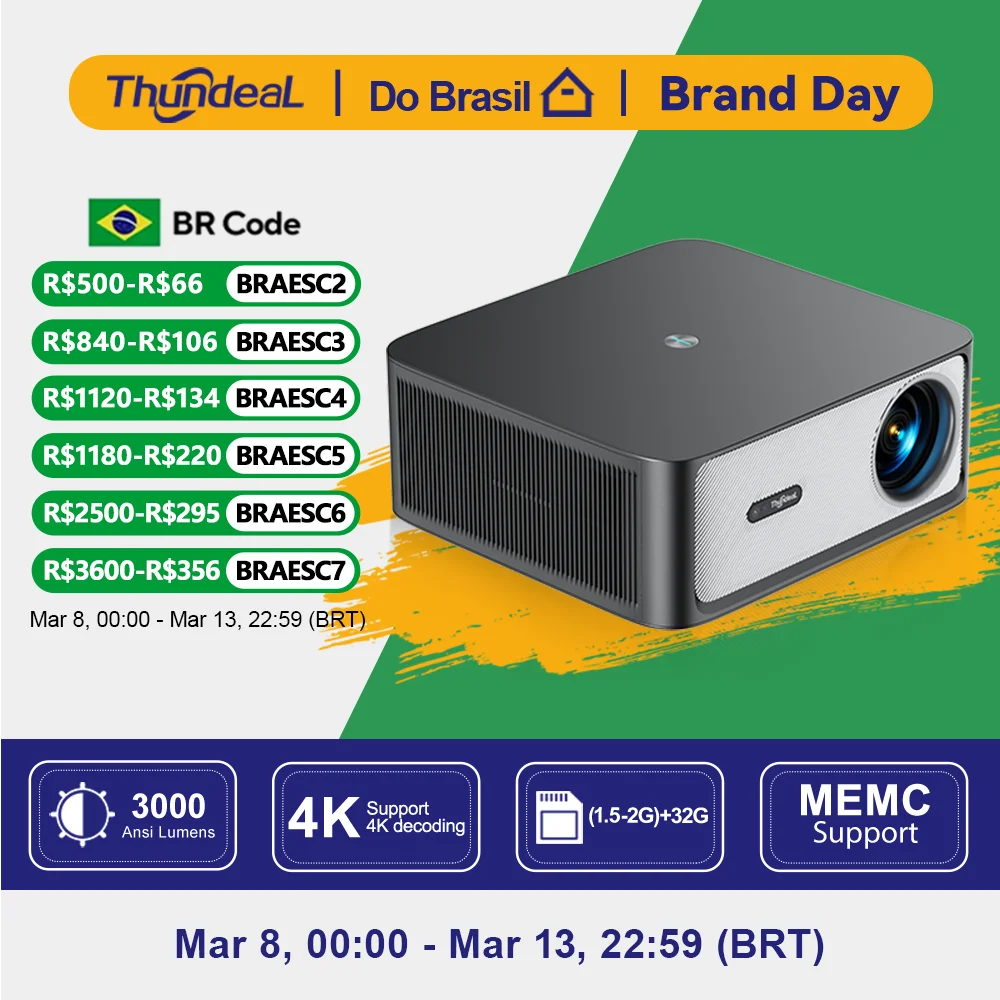 Projetor TD98Pro Full HD Wi-Fi, Android, Espelhamento e 30.000 lúmens