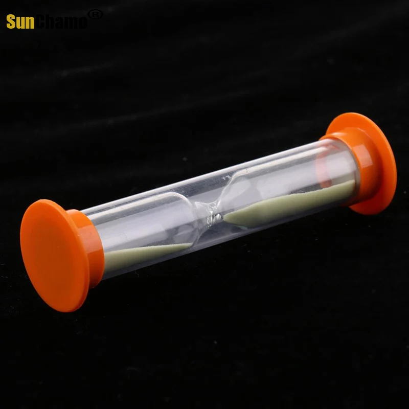 Creative 1 Minute Glow In Dark Orange florescent Hourglass Sand Timer Clock Kids Teeth Brushing Games Toy Item Child Gifts