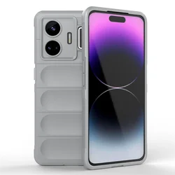 Enhanced Soft Silicone Shockproof Protective Phone Case - Skin - Friendly Cover for Realme GT3 (LightGray)