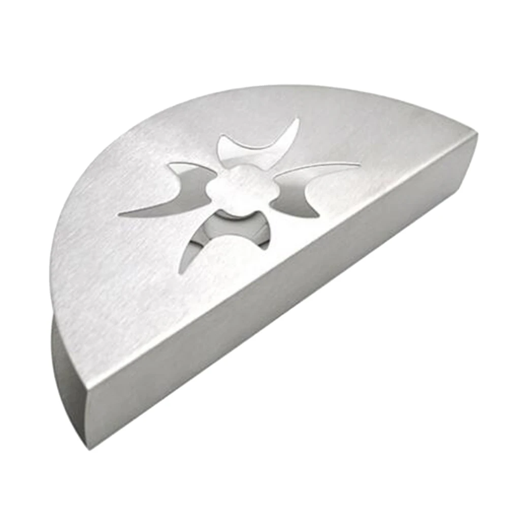 Stainless Steel Fan shaped Tissue Napkin Holder Free Standing Paper Rack Facial Paper Box Table Serviette Box Case