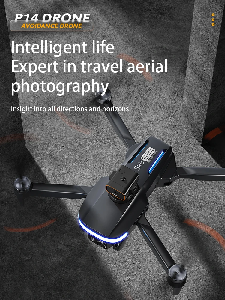 

2024 New P14 Professional Drone Dual Camera Multi Battery Range HD Camera Obstacle Avoidance Optical Flow Brushless Motor