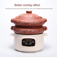 Slow Cooker for Home Use Electric Steam Cooker Purple Clay Soup Pot for Chinese Herbal Medicine Stew 1