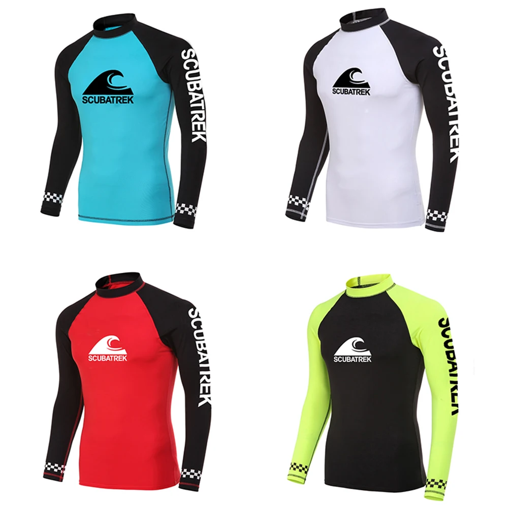Men's New Beach UV Protection T-Shirt Swimming Long-Sleeved Water Sports Swimming Motorboat Surfing Sun Protection Clothing