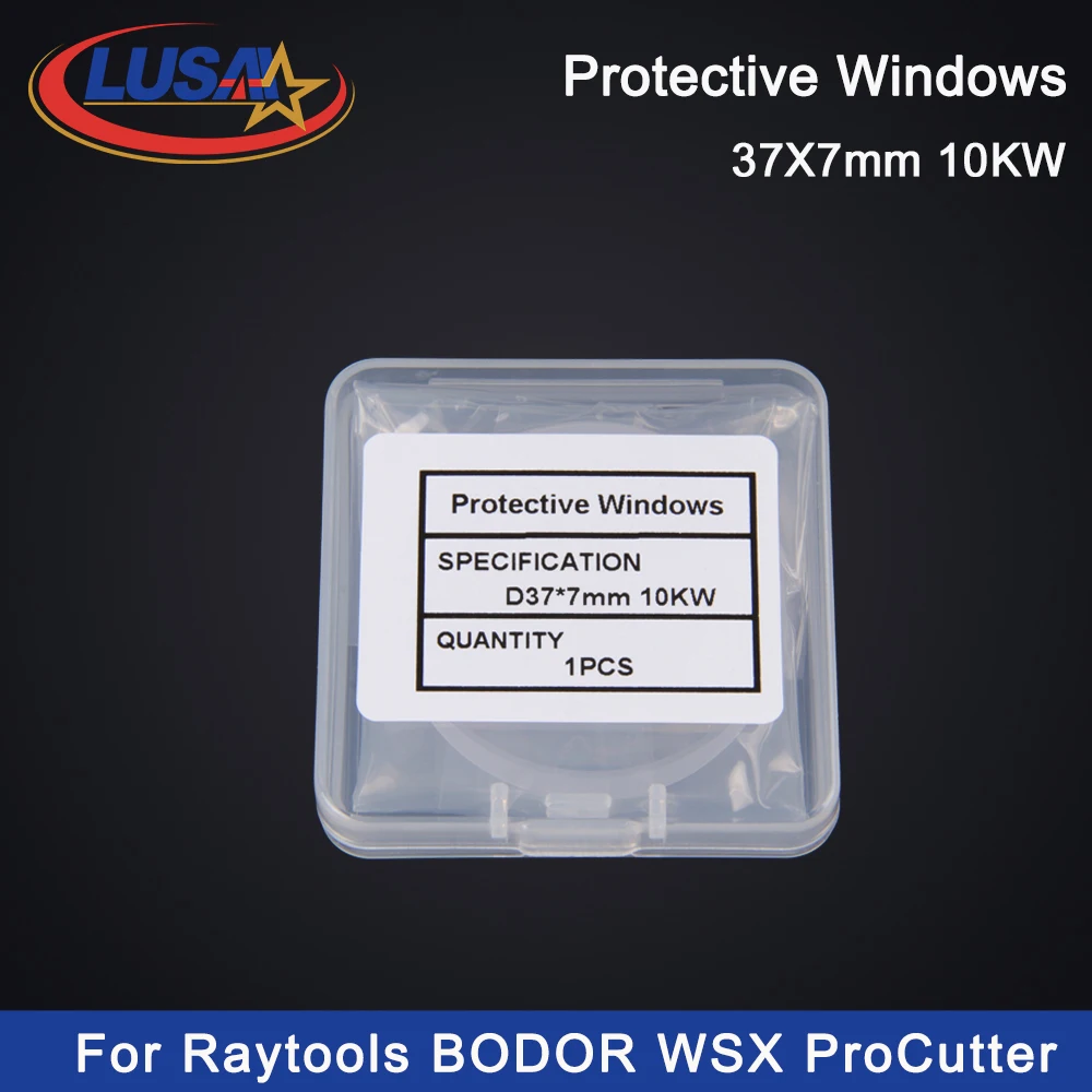 LUSAI Protection Windows Protection Lens D37x7mm 10kW ProCutter Fiber Laser P0595-58601 D37 d7 For Raytools WSX ProCuuter OSPRI
