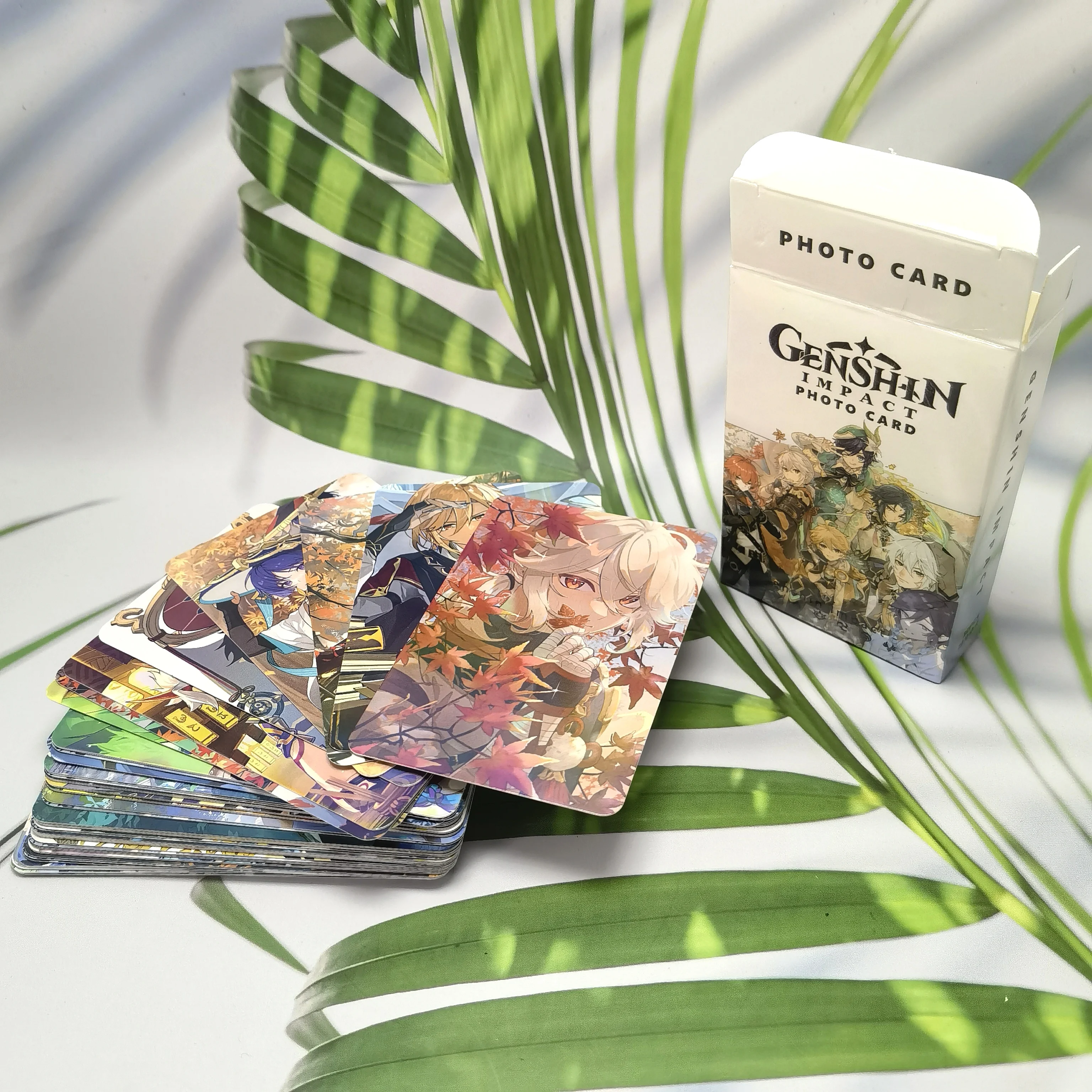 Lomo Cards 50Pcs Genshin Game Character Photocard Furina Neuvillette Wriothesley Kazuha Wanderer Xiao Venti Gift Collection
