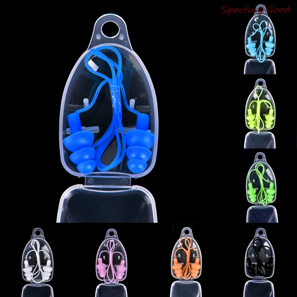 1PCS Silicone Swimming Ear Plugs Universal Soft Earplugs Pool Accessories Water Sports Swim Ear Plug 8 Colors 2