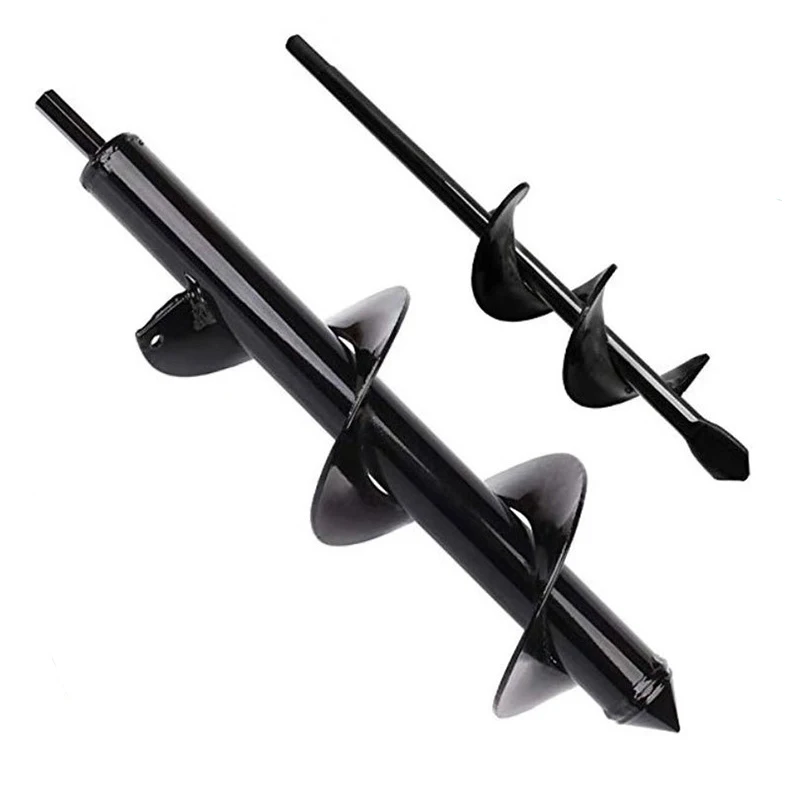 9 Sizes Garden Auger Drill Bit Tool Spiral Hole Digger Ground Drill Earth For Seed Planting Gardening Fence Flower Planter