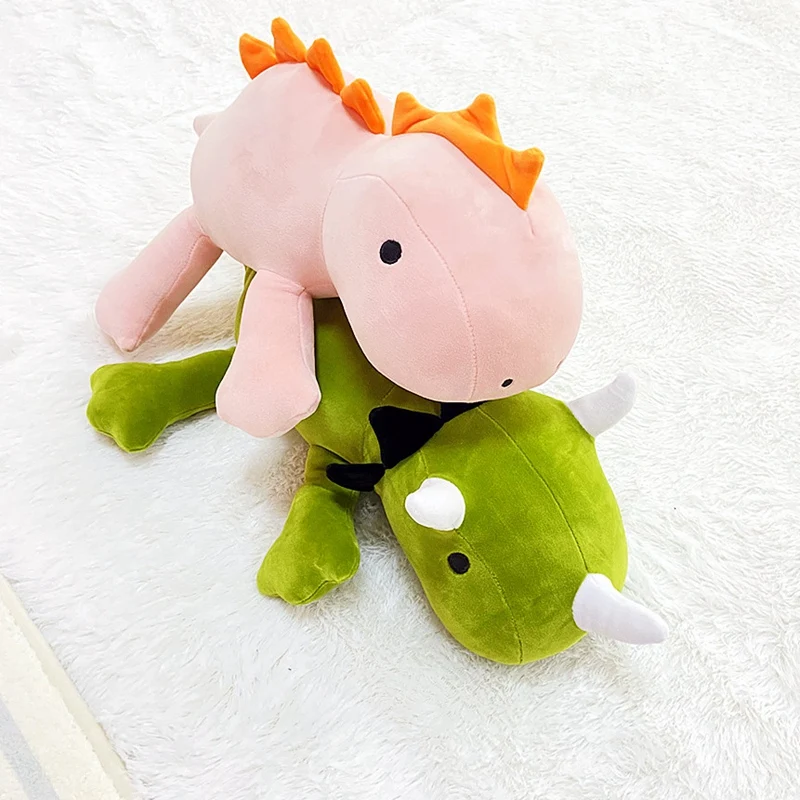 

New Styles Pink/Green 25-80CM Dinosaur Weighted Plush Toy Stuffed Dinosaur Cute Sleep Pillow Doll For Birthday Gift