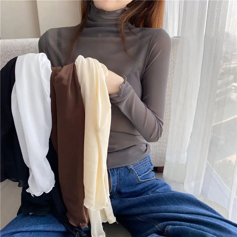 Mesh Tie Dye Cropped Top met Lange Mouwen