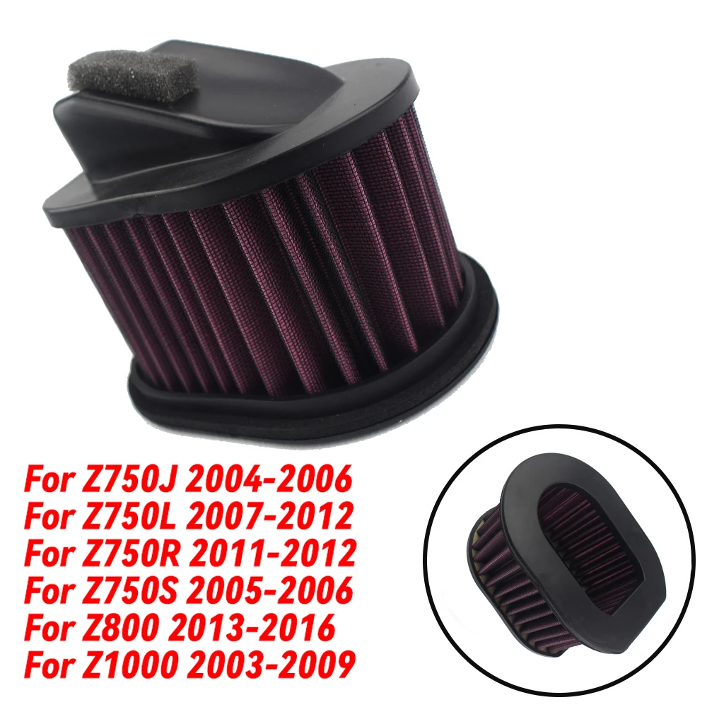 

Motorcycle High Flow Non-woven Fabric Air Intake Filter Cleaner For Kawasaki Z800 Z750 Z1000 Z750S Z750R Z800C Z800E ABS