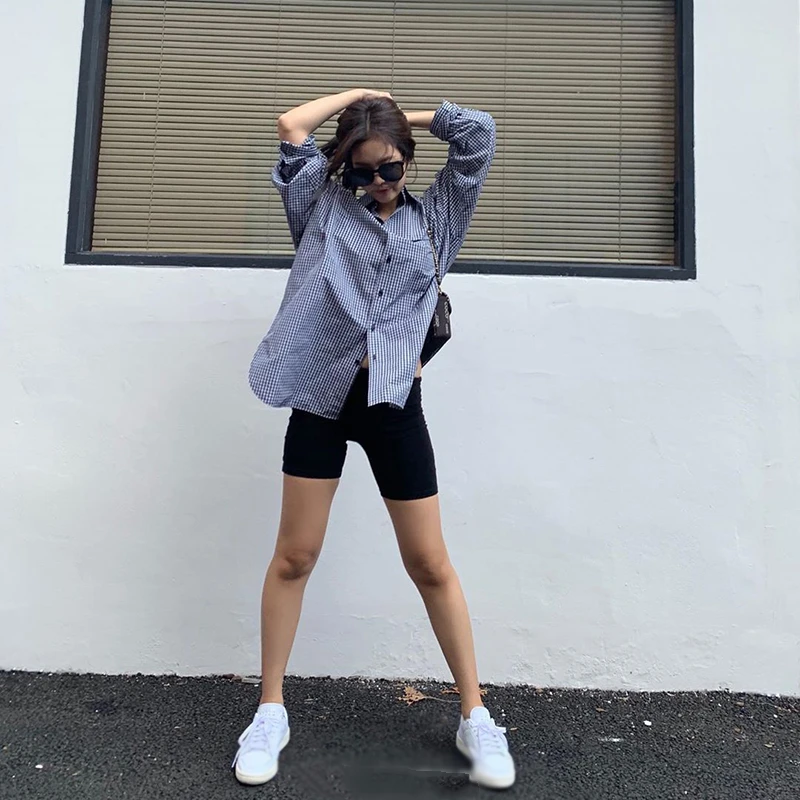 Kpop Korean Singers Summer Sexy Nightclub Solid Color Black Slim Shorts Women Y2k Hip Hop Streetwear Harajuku High Waist Shorts