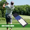 Golf Yardage Book Holder PU Leather Golf Scorecard Holder Golf Score Book Golf Pencil Journal & Log Book Golf Club Bag 4