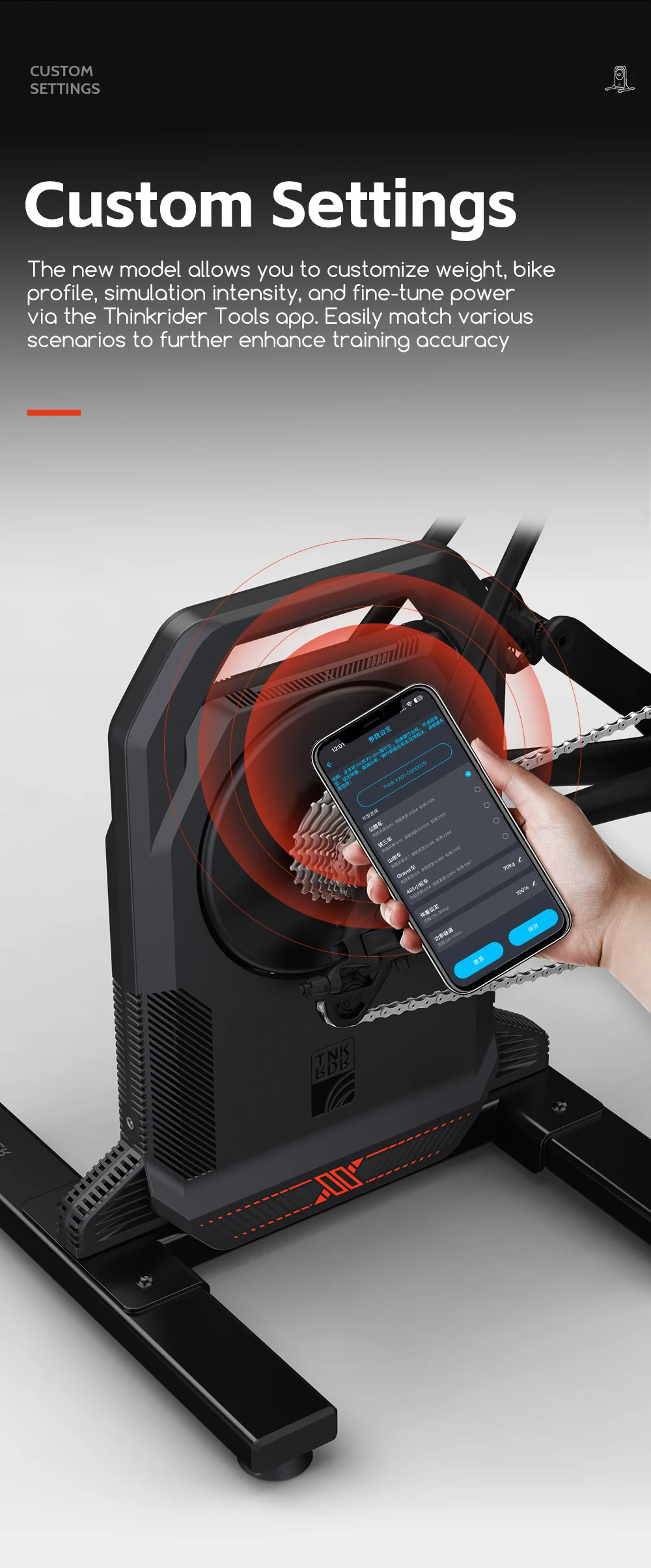 ThinkRider XXPRO é um Rolo de Treino smart trainer
