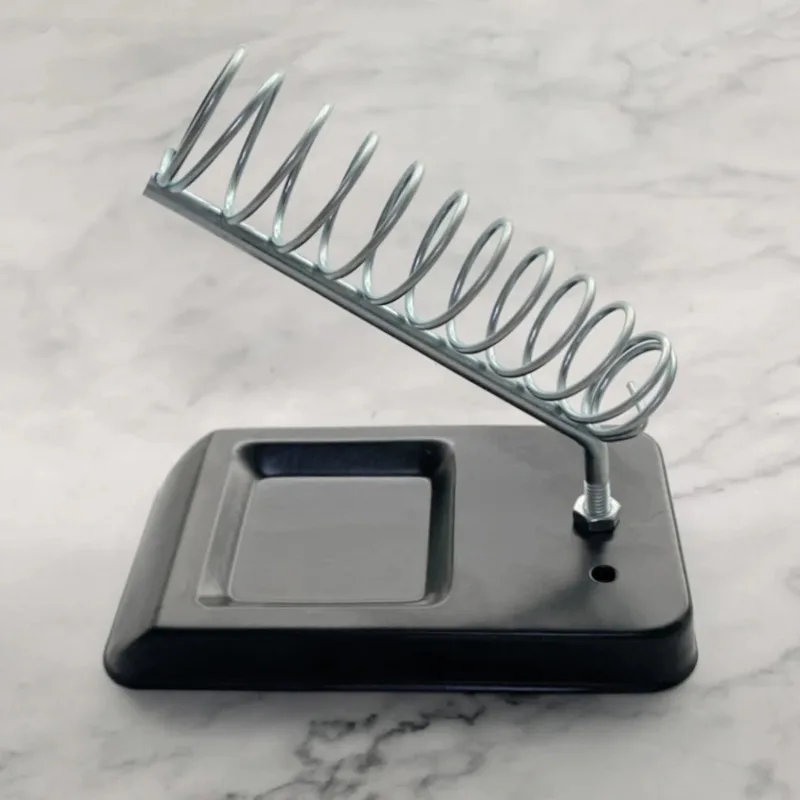 Portable Soldering Iron Stand with Cleaning Sponge - Universal Holder for Electric Soldering Tools, Compact &Heat-Resistant Base