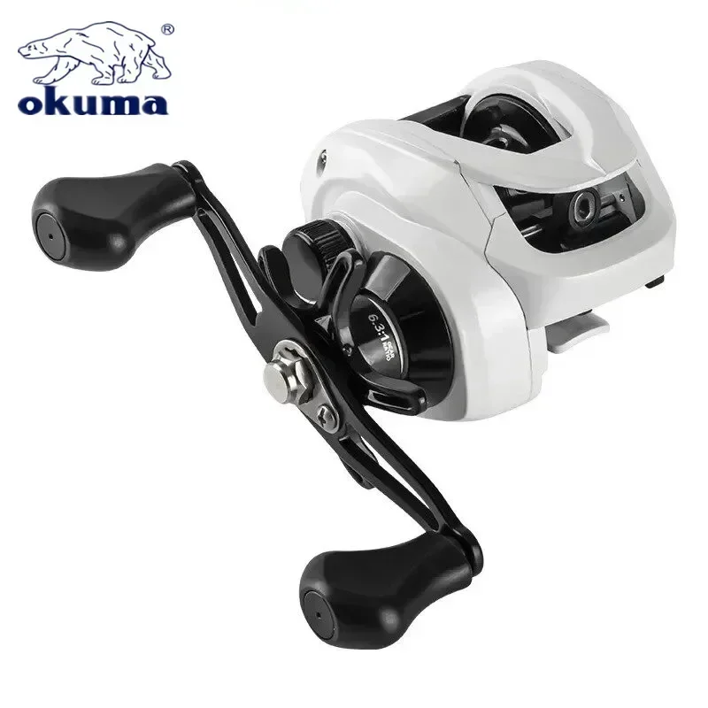 Fishing Reel OKUMA fishing reel metal wire cup 6.3:1 water droplet wheel 10KG magnetic brake fishing bait carp reel