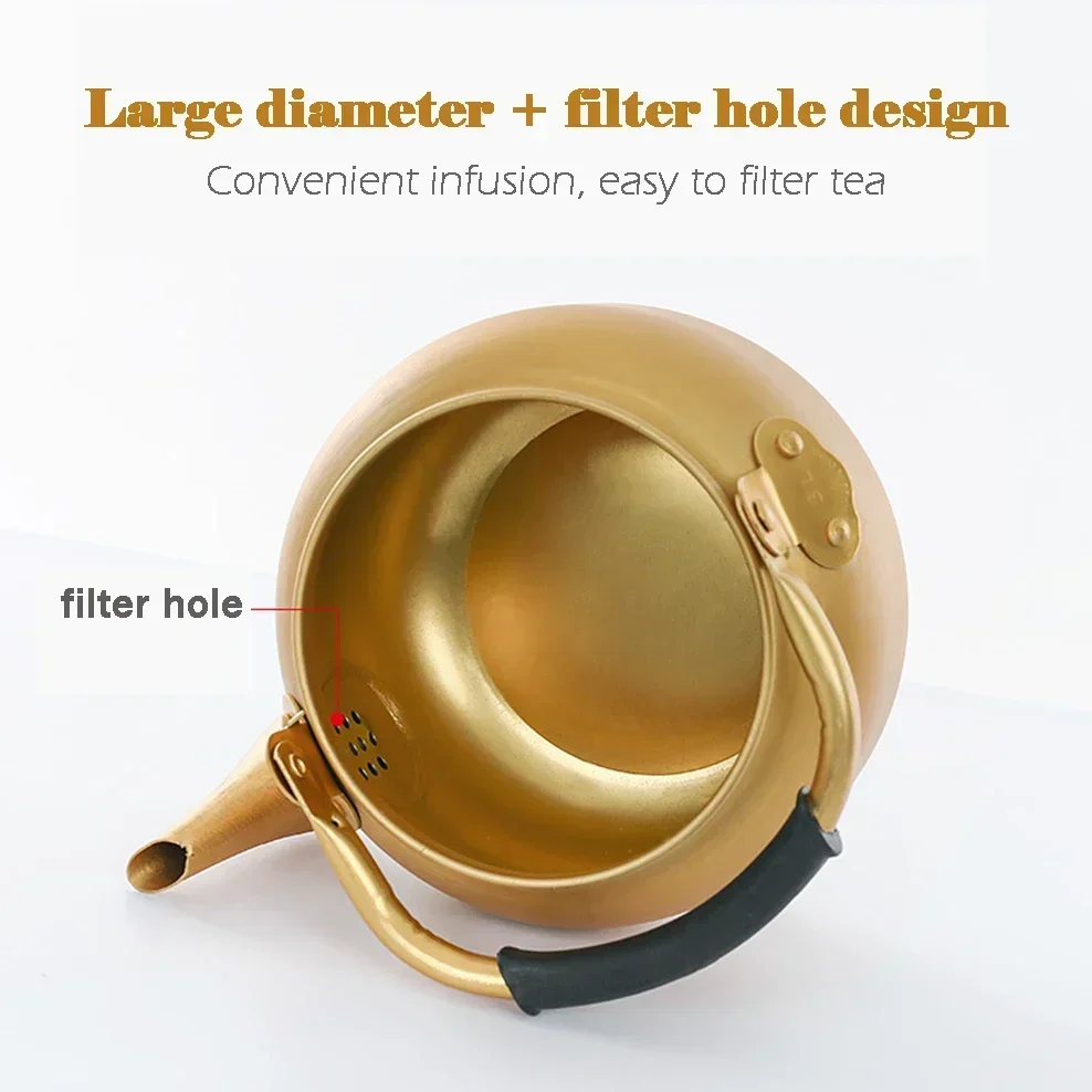 10L High Capacity Yellow Aluminum Boil Water Kettle Korean Style Rice Jug Thick Boiling Water Pot Aluminum Kettle For Kitchen