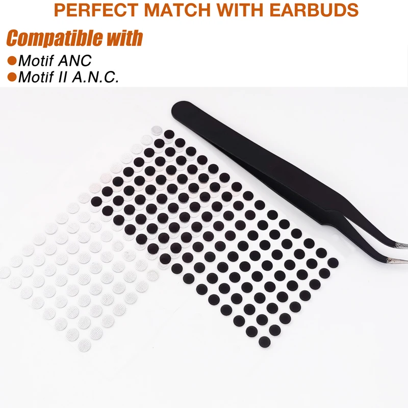 Replacement Dust Filter Mesh for Motif II A.N.C, Motif ANC True Wireless Headphones eartips * 8 Pairs