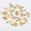 MODAGIRL 1 Lot/9 Pcs Stainless Steel Sun Star Coin Pendants 4