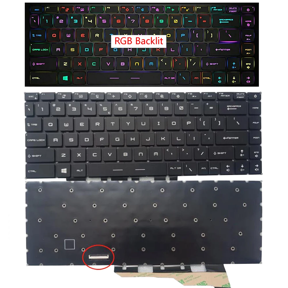 Nuovo Rgb Retroilluminato Us Keybord Per Msi Gs66 Stealth 10Sd 10Sf Ge66 Raider 10Sf Ms-16V1 Ms-1541 Retroilluminazione Layout Inglese