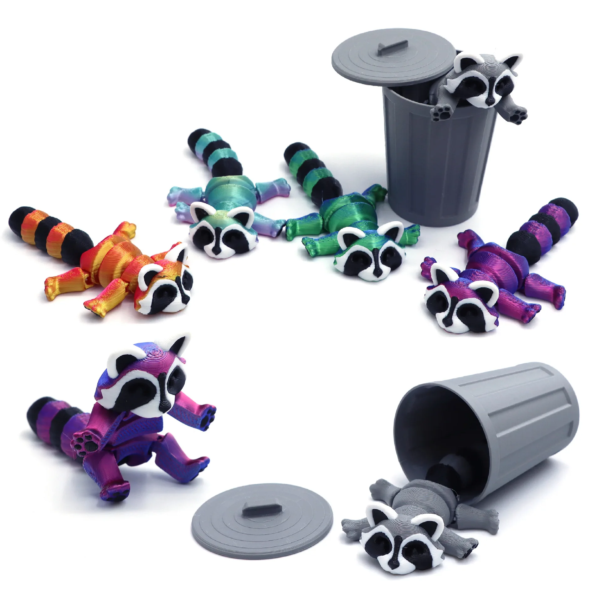 シュタイフ☆Raccy Racoon 17cm&10cm☆アライグマ 2体セット