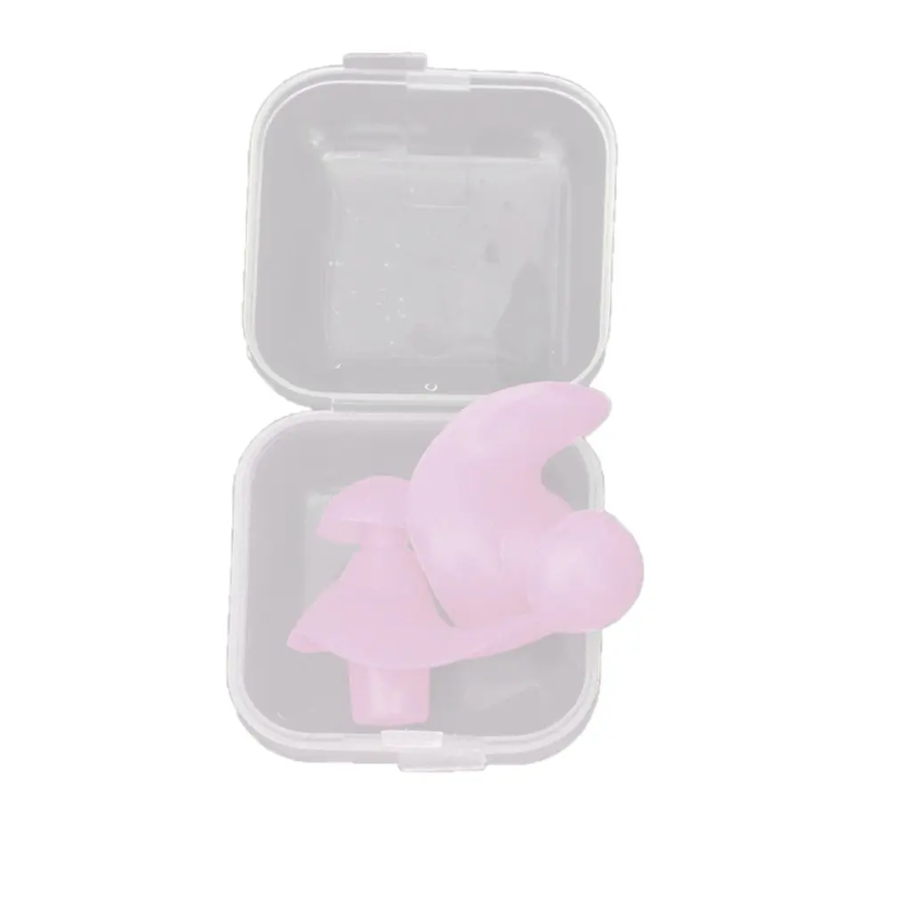 

1 Pair Waterproof Swimming Professional Silicone Swim Earplugs Soft Anti-Noise Ear Plug for Adult Children Swimmers Pink