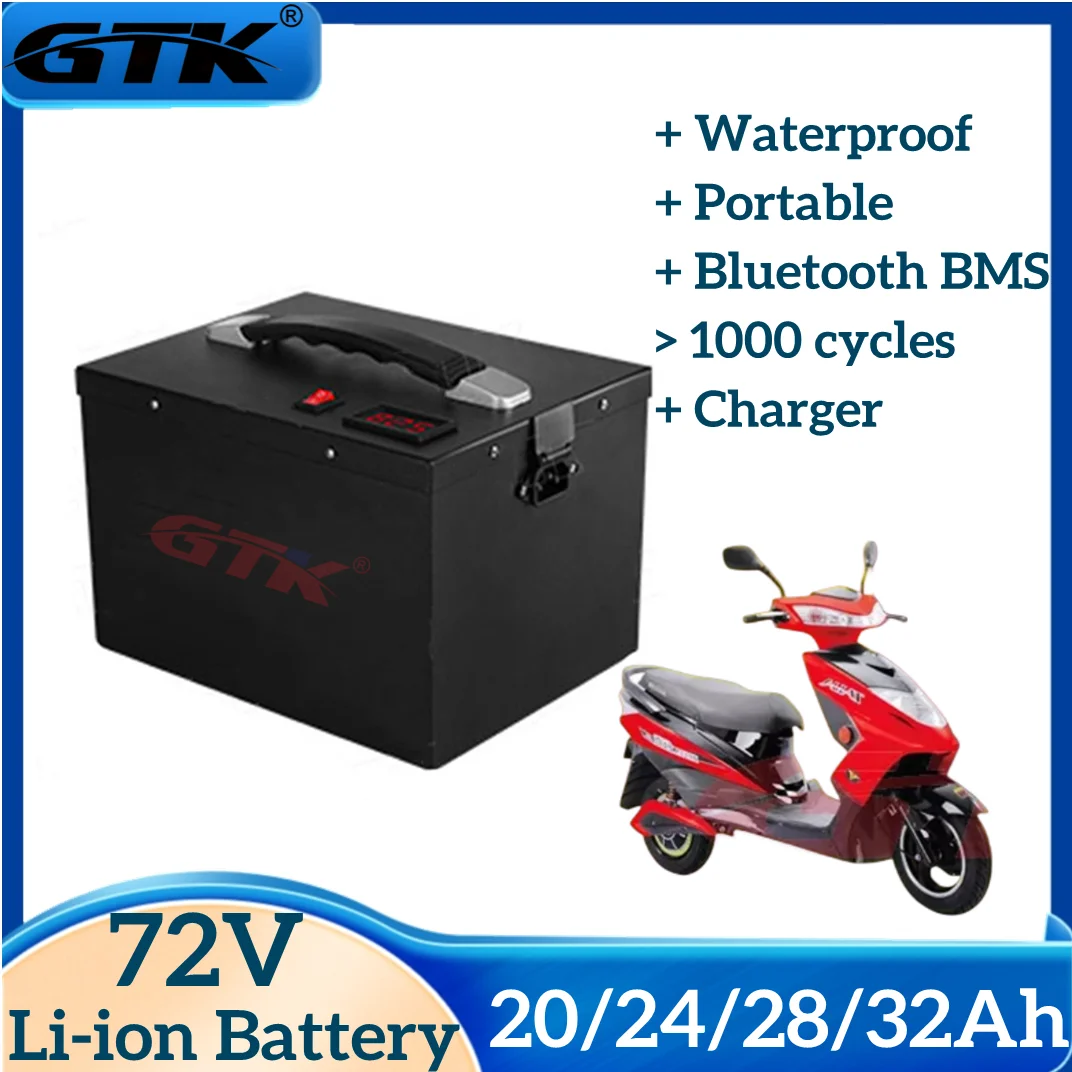 SNHMFUH 72V E-Bike Akku Dreieck - 20-30Ah Für Bis Zu 2500W Motoren